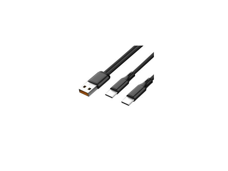 KAB-0266-USB-2XTYP kábel 2x TypeC BLACK