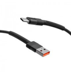 KAB-0235-USB-TYPEC pletený kábel Black