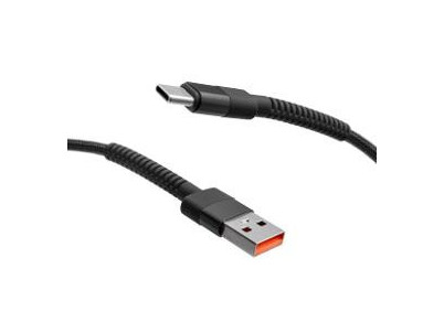 KAB-0235-USB-TYPEC pletený kábel Black