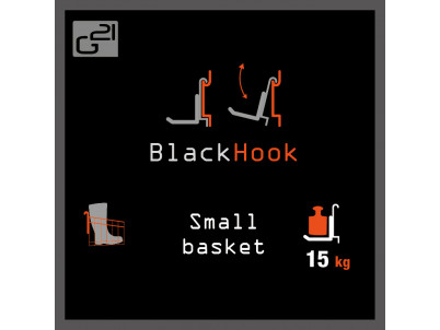 Závesný systém G21 BlackHook small basket 30 x 22 x 23 cm