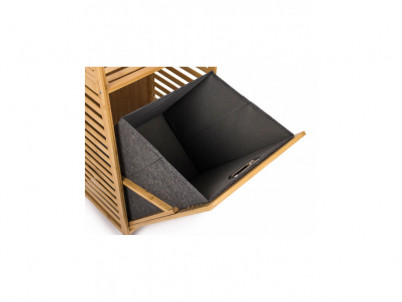 Kôš na bielizeň G21 30 l s policami bambusový