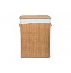 Kôš na bielizeň G21 105 l s rozdeľovačom, bambusový s bielym košom