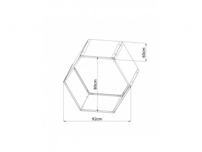 Prístrešok na drevo G21 HEX 53 - 92 x 60 cm, hnedý