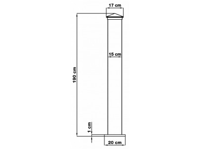 Stĺpik G21 pre bránku a bránu 15x190 cm s patkou, antracitový, 2 kusy