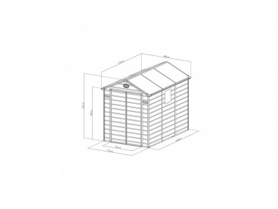 Záhradný domček G21 Boston 523 - 188 x 278 cm, plastový, šedý