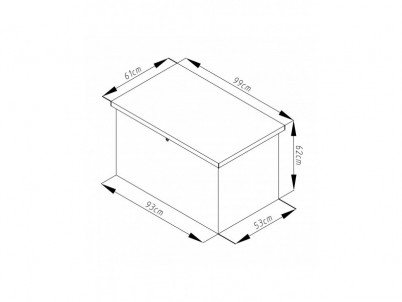 Záhradný box G21 Denver 280 L, antracitový plechový