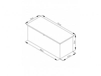 Záhradný box G21 Denver 770 L, antracitový plechový