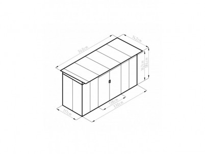 Záhradný domček G21 GRAH 483 - 340 x 142 cm, antracitový