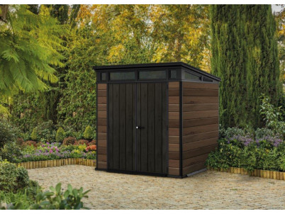 Záhradný domček Keter PENT Signature 7x7 Walnut, s podlahou