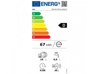AEG Vstavaná umývačka riadu FEE73517PM