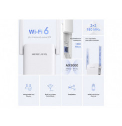 MERCUSYS ME80X AX3000 Wi-Fi 6 Range Extender