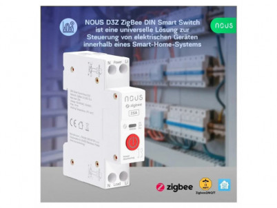 NOUS D3Z, ZigBee DIN SMART Switch, prepínač