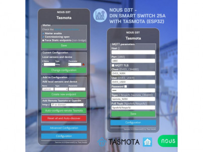 NOUS D3T, Tasmota DIN SMART Switch, prepínač