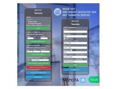NOUS D2T, Tasmota DIN SMART Switch, prepínač