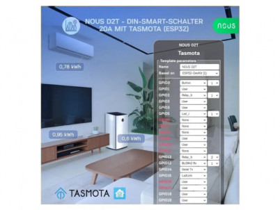 NOUS D2T, Tasmota DIN SMART Switch, prepínač