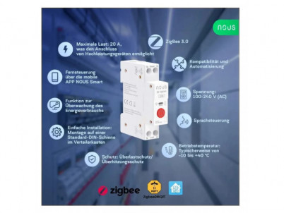 NOUS D2Z, ZigBee DIN SMART Switch, prepínač