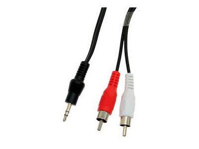 SBOX Kábel prepajaci jack 3,5mm/2x RCA (cinch) 2m