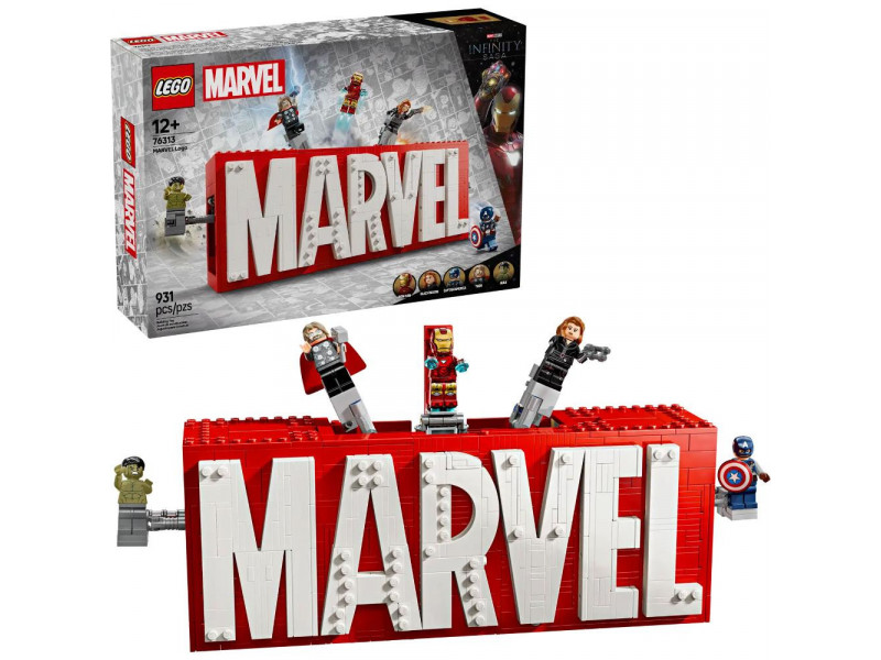 Logo MARVEL a minifigúrky 76313 LEGO