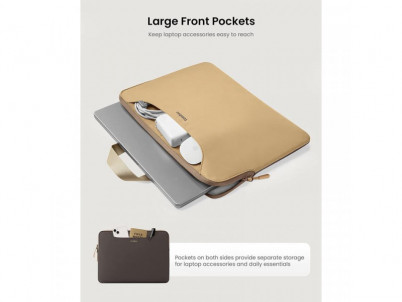 TOMTOC DUAL Sleeve for MacBook 13,5", cookie/gold