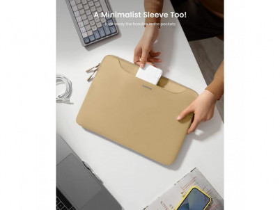 TOMTOC DUAL Sleeve for MacBook 13,5", cookie/gold