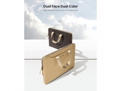 TOMTOC DUAL Sleeve for MacBook 13,5", cookie/gold