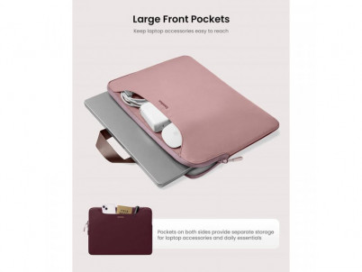 TOMTOC DUAL Sleeve for MacBook 13,5", rasp/pink