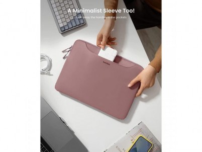 TOMTOC DUAL Sleeve for MacBook 13,5", rasp/pink