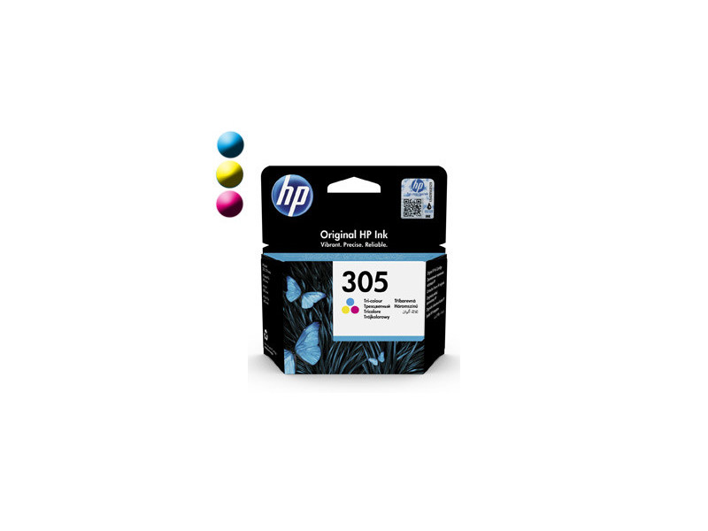 HP 305, Cartridge, Tri-Color (CMY) 2ml