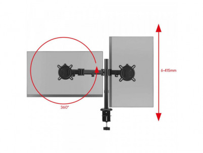 DM2210 držiak 2 monitorov black OFA