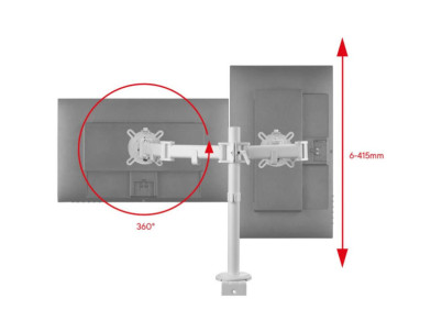 DM2220 držiak 2 monitorov white OFA
