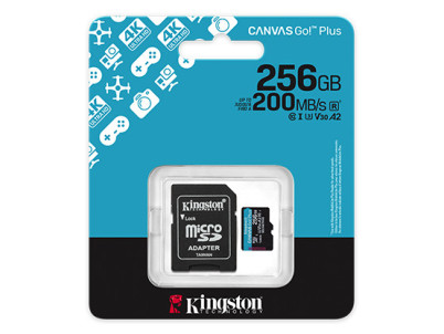 KINGSTON Micro SDXC CANVAS GO! Plus Gen4 256GB+A