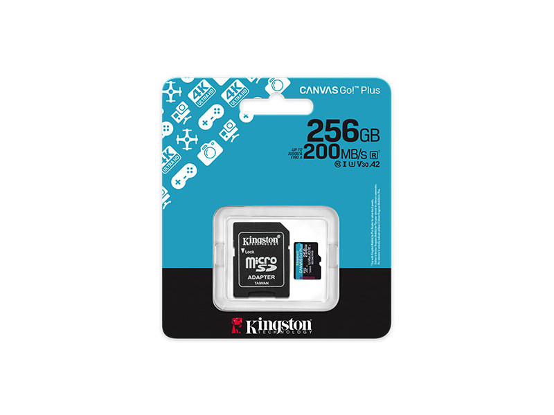 KINGSTON Micro SDXC CANVAS GO! Plus Gen4 256GB+A