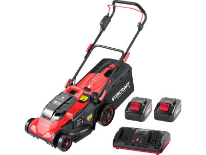 Kosačka Worcraft CLM-S40LiBH ShareSYS, 2x20V Li-Ion, 430 mm, 45 lit., bezuhlíková, SET 2x4.0 Ah akumulátor + rýchlonabíjačka