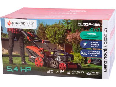 Kosačka Strend Pro QL53P-196, benzínová, 4,0 kW, záber 53 cm, s pojazdom, LONCIN