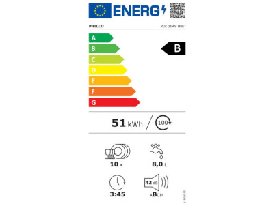 PDI 1049 BBIT vestavná myčka PHILCO