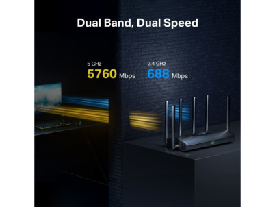 MERCUSYS MR37BE, BE6500 WiFi 7 Dual Band Router