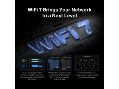 MERCUSYS MR37BE, BE6500 WiFi 7 Dual Band Router