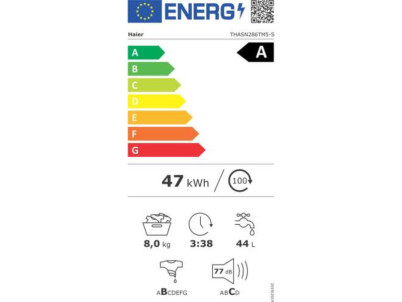 THASN286TM5-S vrchom plnená práčka HAIER
