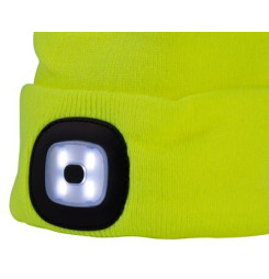 Čiapka Strend Pro Albacore žltá L, 4x SMD LED, USB nabíjanie