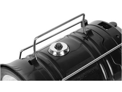 Lampa Strend Pro Camping CL102, LED, 80 lm, 1200 mAh, efekt plameňa, kempingové svietidlo, solárne nabíjanie, USB výstup