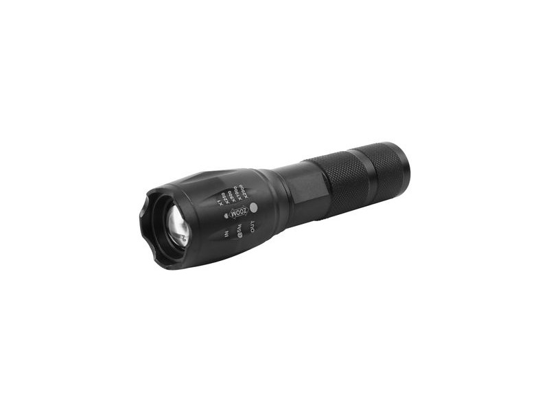 Svietidlo Strend Pro Flashlight FL001, T6 150 lm, AluBody, ZOOM, 2200 mAh, power bank, USB nabíjanie
