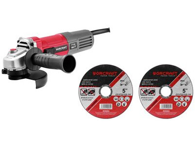 Brúska Worcraft AG08-115P, 710W, 115 mm, M14, uhlová, PROMO + 2 kotúče