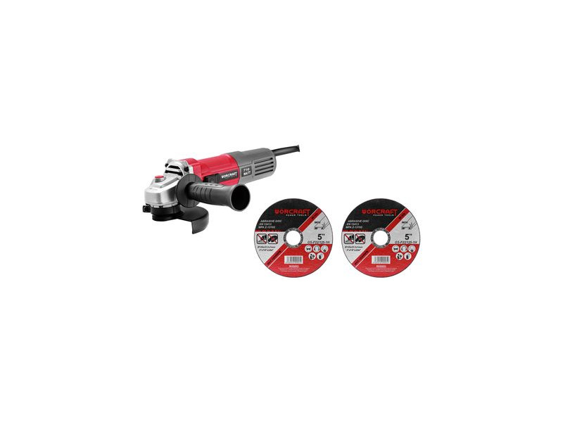 Brúska Worcraft AG08-115P, 710W, 115 mm, M14, uhlová, PROMO + 2 kotúče