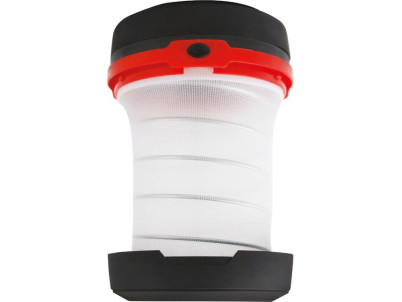 Lampa Strend Pro Camping, skladacia, kempingové svietidlo, 3xAA, červená, 8.5x5/13 cm