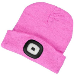 Čiapka Strend Pro Albacore kid ružová M, 4x SMD LED, USB nabíjanie