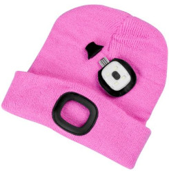Čiapka Strend Pro Albacore kid ružová M, 4x SMD LED, USB nabíjanie