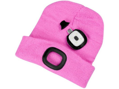 Čiapka Strend Pro Albacore kid ružová M, 4x SMD LED, USB nabíjanie