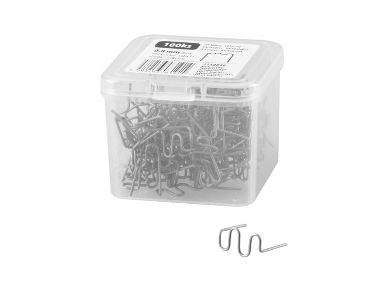 Spona Strend Pro, pre pištoľ na zváranie plastov, vlna, 0,8 mm, bal. 100 ks