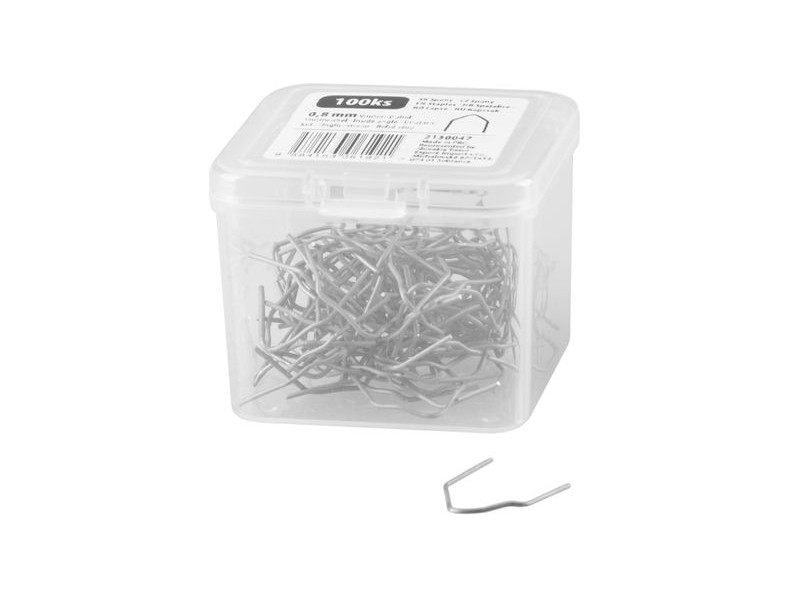 Spona Strend Pro, pre pištoľ na zváranie plastov, vnútorný uhol, 0,8 mm, bal. 100 ks