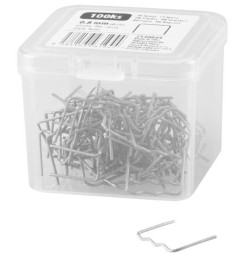 Spona Strend Pro, pre pištoľ na zváranie plastov, plochá vlna, 0,8 mm, bal. 100 ks